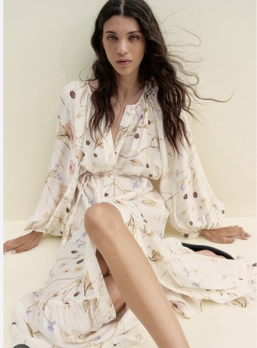 Floral cream evening - cream,