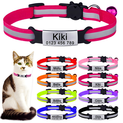 Personalised reflective cat - reflective,