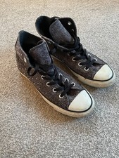 Womens Converse Chuck Taylor All Star Hi Metallic Studs Top Trainers UK Size 5