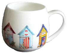   Beach Hut Bone china HUG a MUG  rounded bone china mug decorated all round