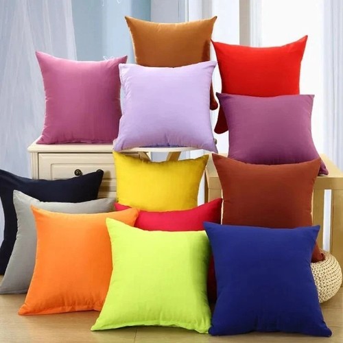 Colorful plain dyed cushion - colorful,