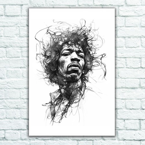 Jimi hendrix framed - -, framed/unframed
