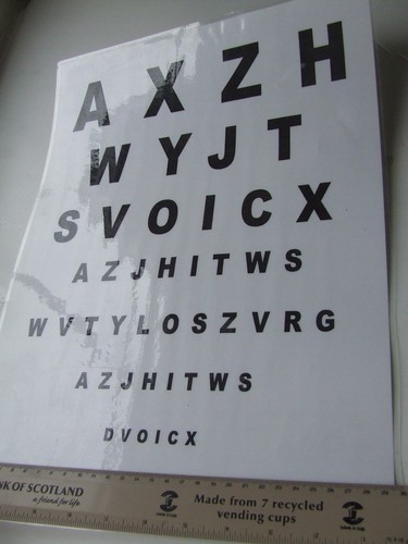 School made eye test chart - eye,