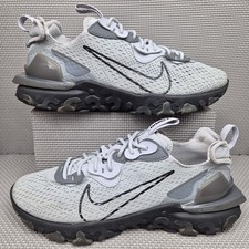 Nike React Vision Trainers UK 9.5 Wolf Grey Black Lightweight Men's DX9542-001