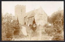 Postcard West Stour nr Shaftesbury Dorset village Church early RP