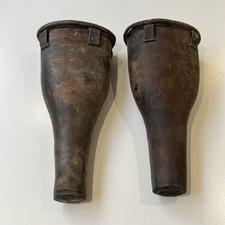 Early 19th Century Saddle Pistol Holster Brown Stiffened Leather Holster Antique