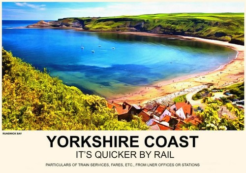 Vintage style railway poster - style,
