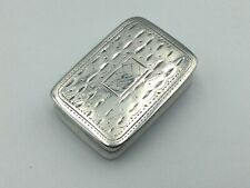 GEORGE IV STERLING SILVER VINAIGRETTE, NATHANIEL MILLS, BIRM C1828