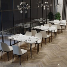 120cm Glossy Modern Marble Dining Table Luxury Hotel Villa Dining Room Furniture