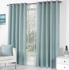 Sorbonne Duck Egg Eyelet Curtains Bargain Price Fully Lined.