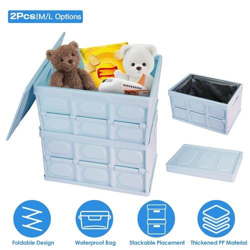 2pcs collapsible storage bins - collapsible,