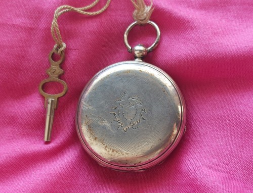 Antique silver key - antique,