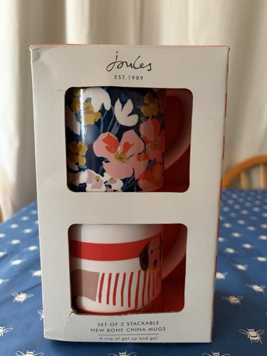 Joules two stacking mugs - joules, boxed