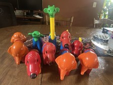 Large Vintage Tupperware TupperToys Toy Animals Lot Used Pictures