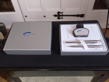 Cross Townsend unused gift box Pen set lustrous chrome ballpoint & fountain pen