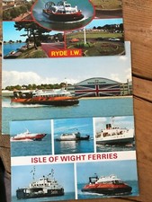 3 Solent ferry hovercraft Hovertravel postcard Ryde Southsea boat ship travel