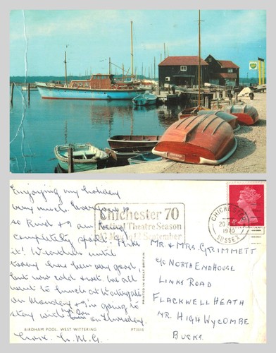 Vintage postcard birdham - postcard,