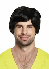 MENS SHORT WIG BOY BAND ADULT MALE FANCY DRESS COSTUME ACCESSORY 60S 70S 80S 90S