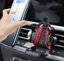 For RENAULT CLIO CAR MOBILE PHONE HOLDER RACING SEAT STYLE CARBON LOOK SPORT