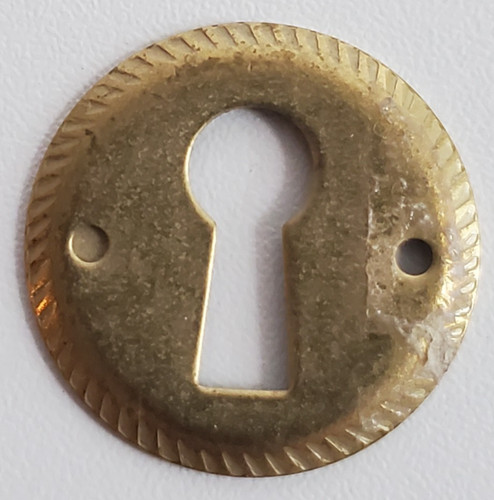 Vintage brass thin round - brass,