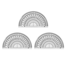 3 Pack Plastic Protractor 180