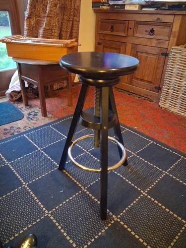 Wooden adjustable stool - wooden,