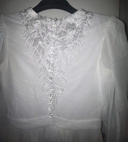 White floral lace - white, wedding
