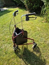 'Days' Rollator Mobility Walker 3 Wheel red Can Be Posted