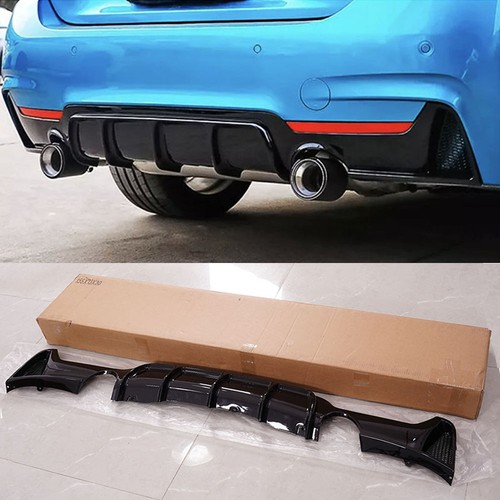 Gloss black rear bumper - black,