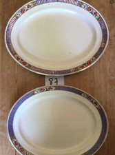 Scotch Ivory Oval Platters x2