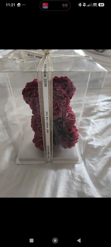 25cm artificial rose - 25cm, teddy