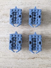 Lego 4 x Blue Roller Coaster Vehicle Bases 4 x 5 Roller Coaster Cars with Wheels