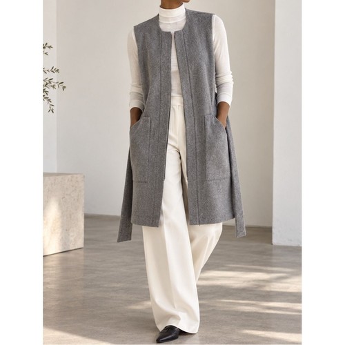 Zara sleeveless vest coat - , size