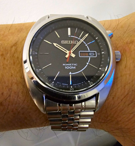 Seiko kinetic 100m black - kinetic, dial