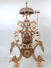 ANTIQUE SKELETON CLOCK Evans Handsworth CHAIN FUSEE restore PENDULUM