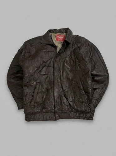 Vintage 90s brown real leather - vintage,