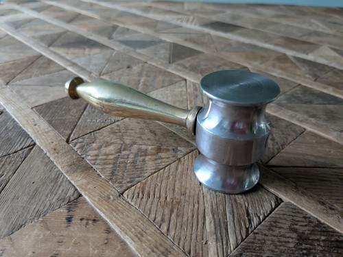 Vintage solid brass silver - solid,