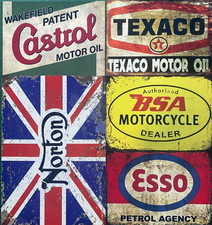 Man Cave Motorbike Car Metal Signs Oil Petrol TT Garage Shed Tiki Bar Home Décor