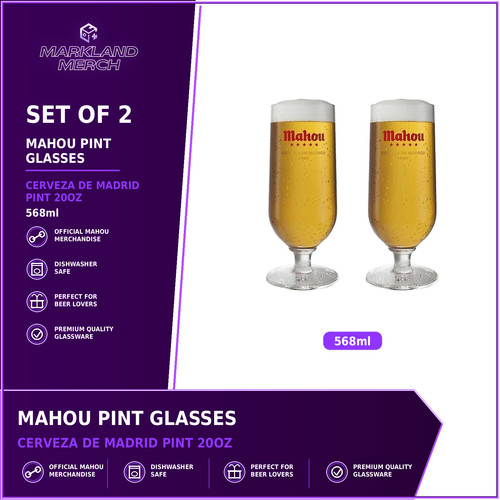 Mahou pint glasses - pint, of