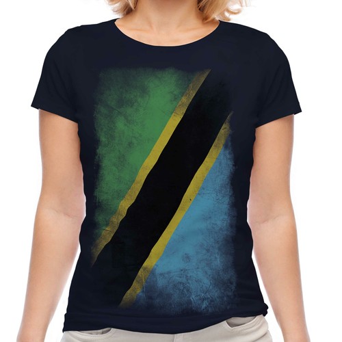 Tanzania faded flag - flag, ladies
