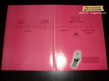 vintage MOTOROLA 2-Page Magazine PRINT AD 1999 old cell phone timeline TIMEPORT