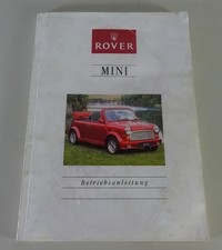 Operating Manual / Handbook Rover Mini 1275CC Saloon + Cabriolet Year 1995