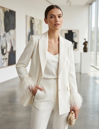Zara bnwt ecru - feather, cuff