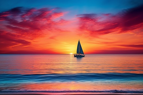 Yacht sailing boat sunset - yacht,