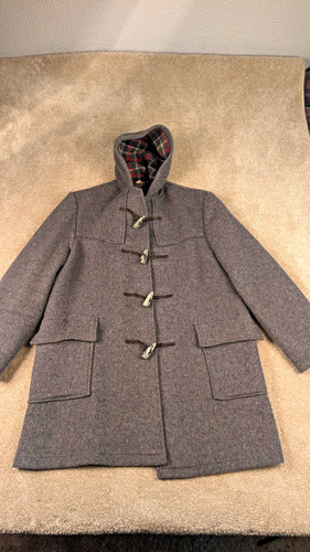 Vintage grey duffle coat mens - grey,