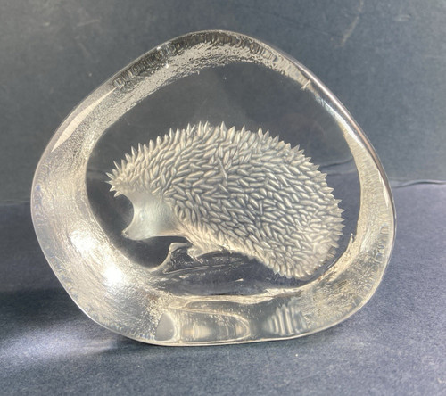 Art glass hedgehog - glass, paperweight