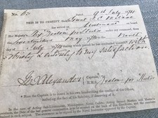1874 SIGNED CAPTAIN HMS ZEALOUS HECTOR COUNT METAXA ROYAL NAVY OFFICER DOCUMENT