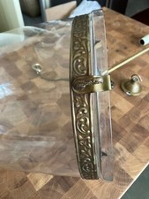 Vintage crystal and brass hanging lamp