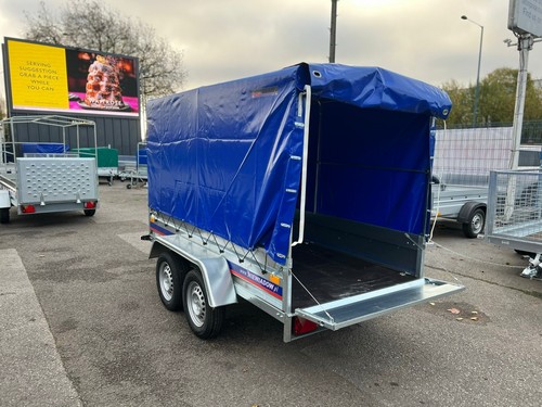Twin axle box trailer x - axle,