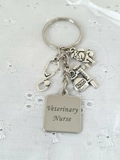 VETERINARY NURSE KEYRING & GIFT BAG SURGON GRADUATION KEEPSAKE 